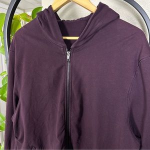 Lululemon Hoodie Jacket Mens XLarge Full Zip Sweatshirt Plum Athletic Hooded XL